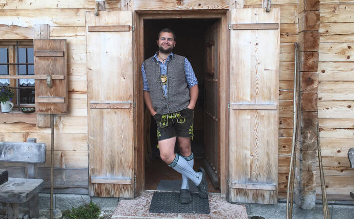Senn Markus Nitzinger vom Sulzbergkaser auf der Wasserfallalm