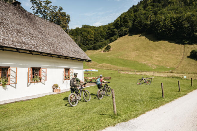 Das bewirtschaftete Jagahäusl im Bodinggraben