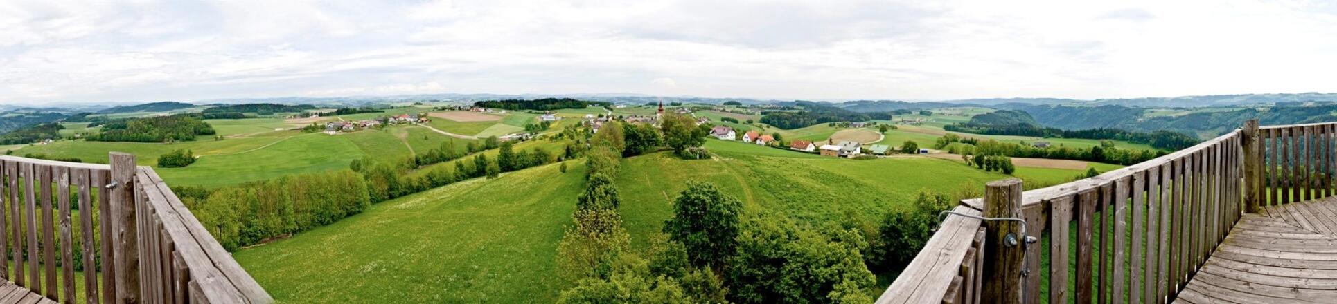 Panorama Kirchberg - Blick vom Aussichtsturm Burgstall