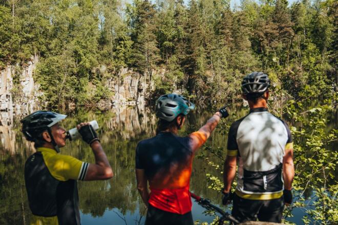 Mountainbiker an der Resilacke