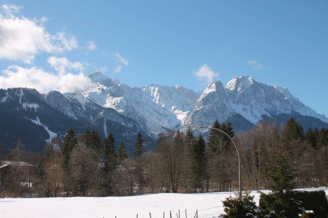 Blick vom Balkon im Winter