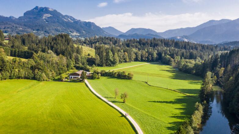 Blick durch das Leitzachtal nach Bayrischzell