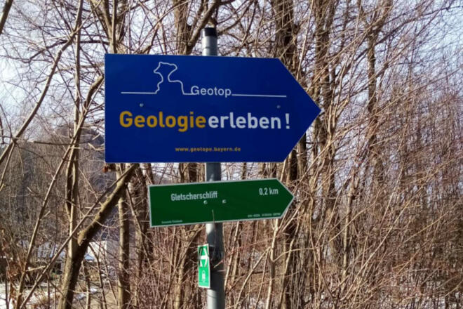 schild gletschergartenschliff flintsbach