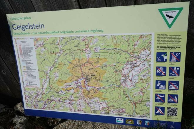 naturschutzgebiet geigelstein tafel
