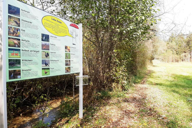 Waldtierweg Rottau Infotafel