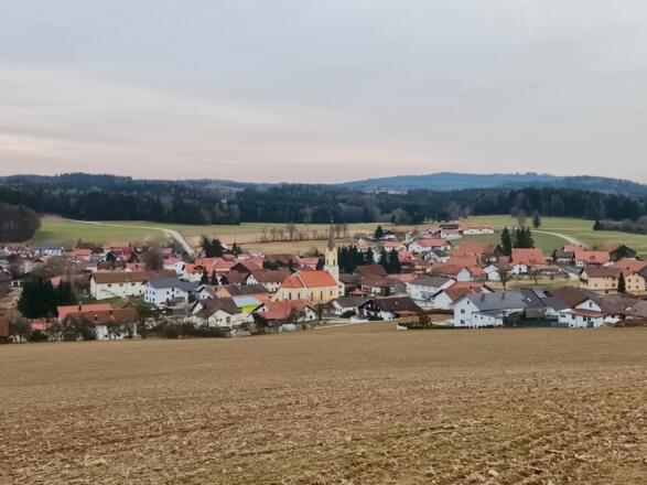 Blick von Aussichtsplattform Kammerlsperg nach Zinzenzell