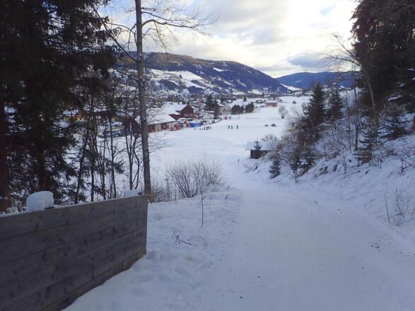 Am Beginn der Rodelbahn bzw. Skitourenroute