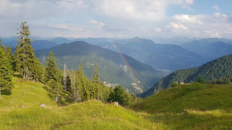 Regenbogen bei der Alpbachtal 24h Wanderung