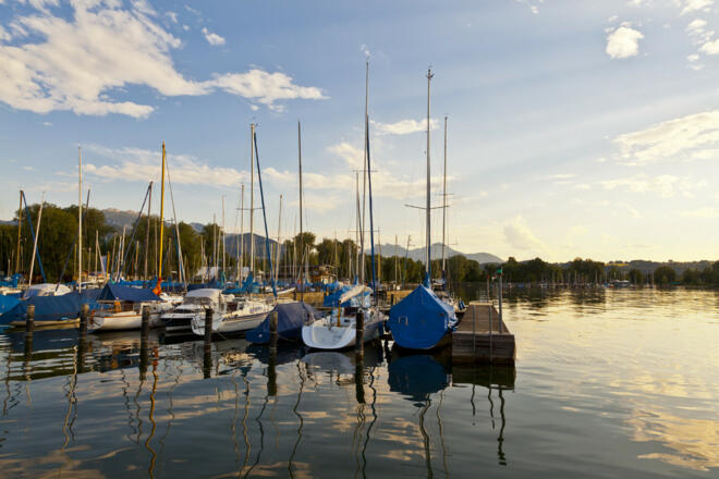 chiemsee mit boote