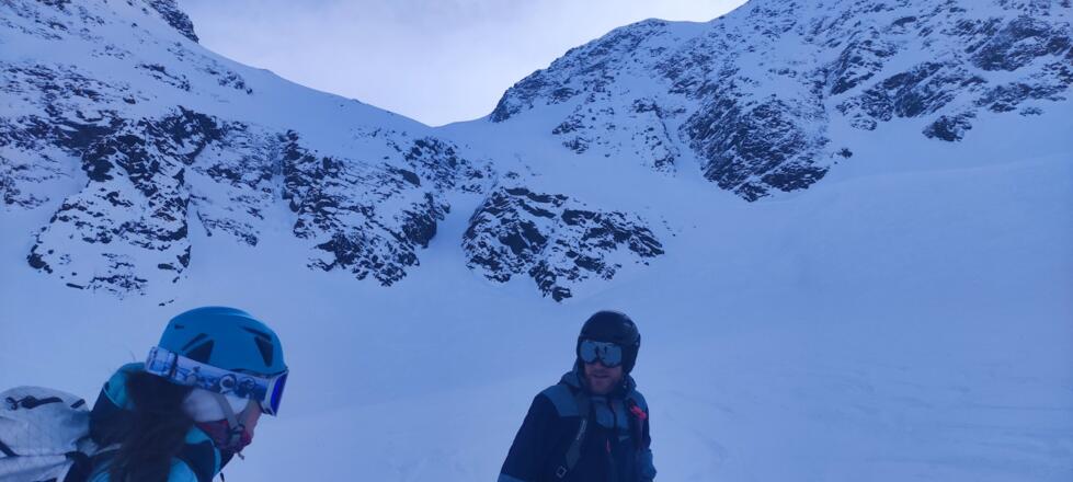 Variante Rinne Mitte Links im Bild - Für Könner