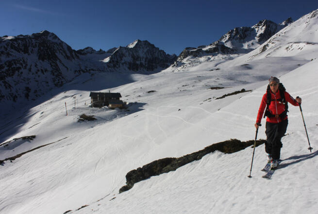 Querung zu Beginn von der Pforzheimer Hütte