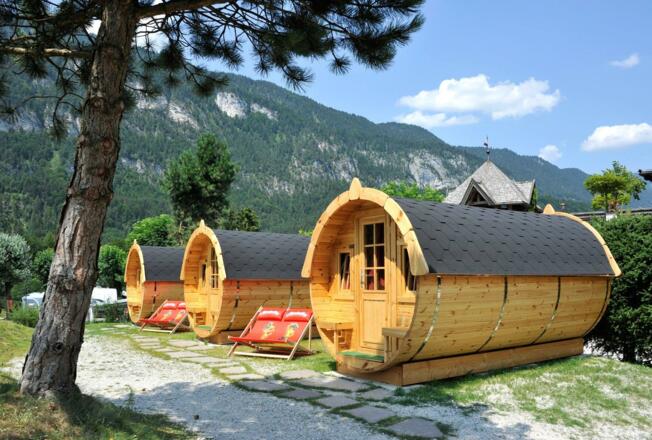 Schlaffässer am Campingplatz in Kramsach