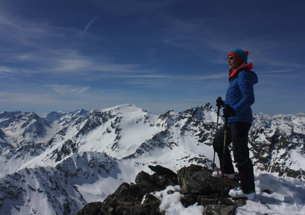 Am 3189 m hohen Gipfel