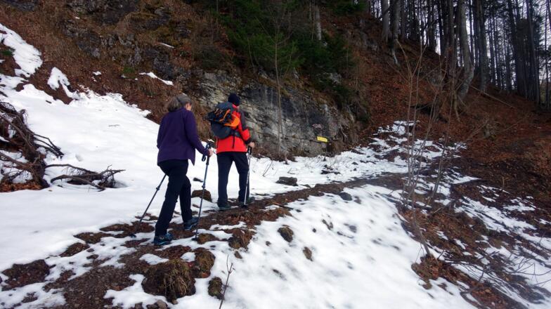 Steigbeginn bei der Kehre ~1190m