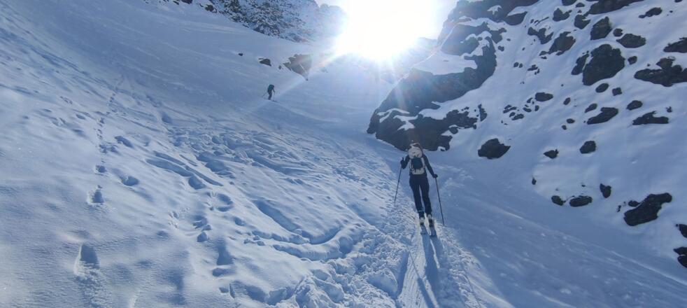 Kurz vor der oberen Zwinge
