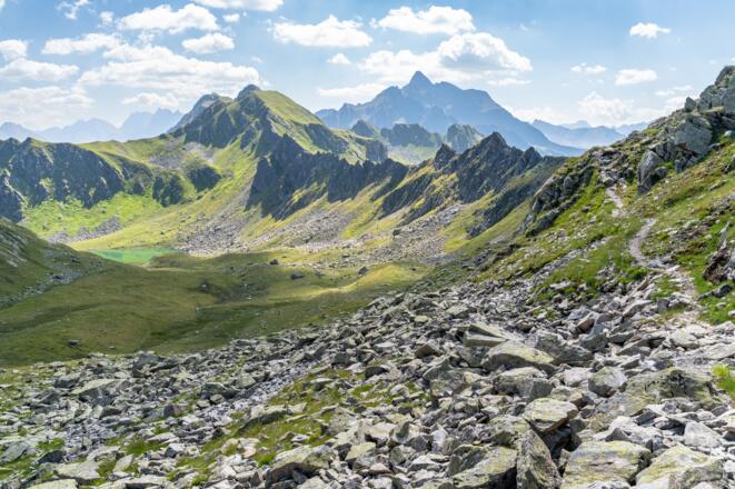 Wunderschöne Landschaft auf dem Roßbergjoch.