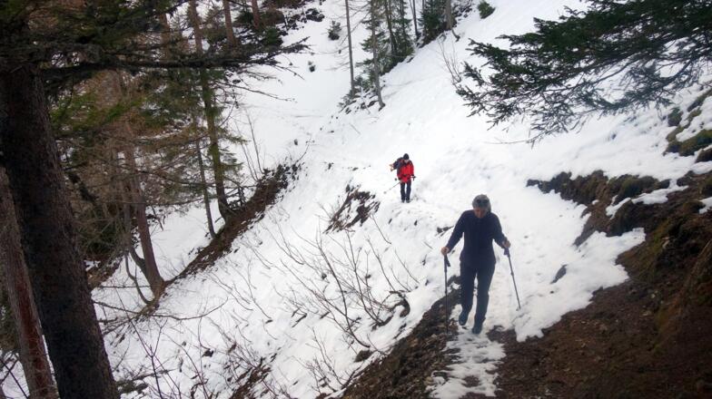 Teils heikle Querung um 1400 m.