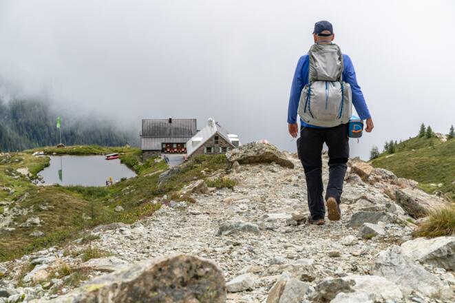 Die Friedrichshafener Hütte ist erreicht.