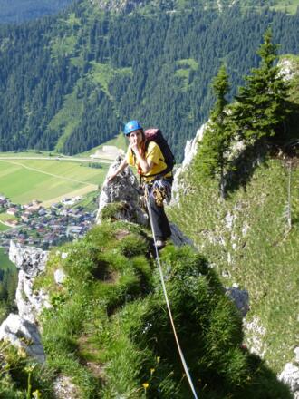 Auf dem Absatz nach der 3. Seillänge