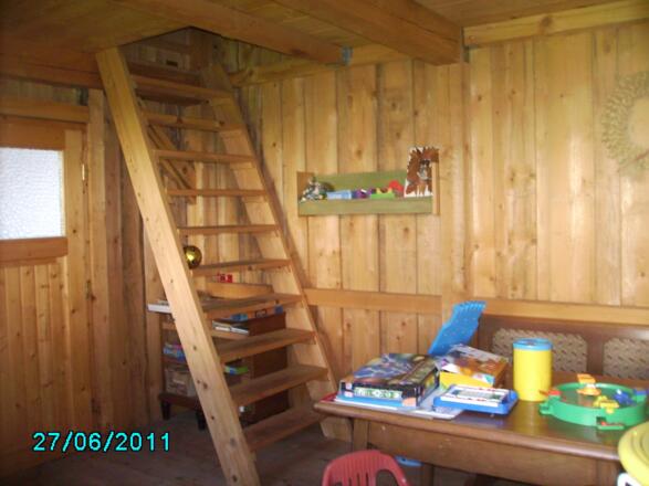 Aufgang zum Matratzenlager.