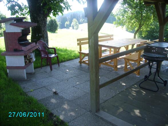 Bei schoenem Wetter sitzt man drau�en