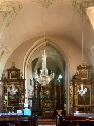 Innenraum der Wallfahrtskirche Maria Scharten