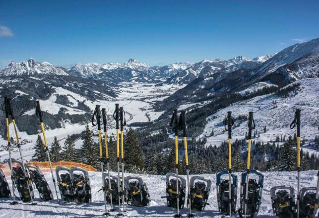 Geführte Schneeschuhwanderungen von Jänner bis März inklusive.