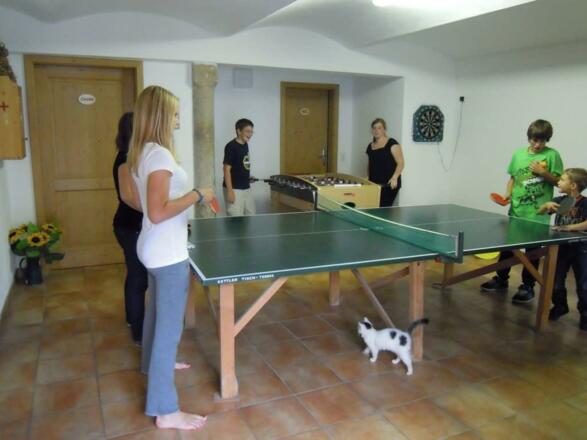 Freizeitraum  -  Tischtennis, Dart, Kicker