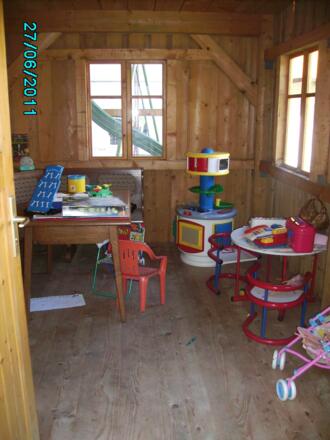 Die Spielhuette ist ein Paradies fuer unsere kleinen Gaeste.