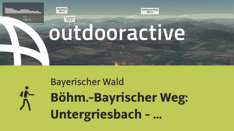 Pilgerweg im Bayerischen Wald: Böhm.-Bayrischer Weg: Untergriesbach - Passau