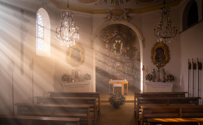 Im Inneren der Kirche Maria am Berg