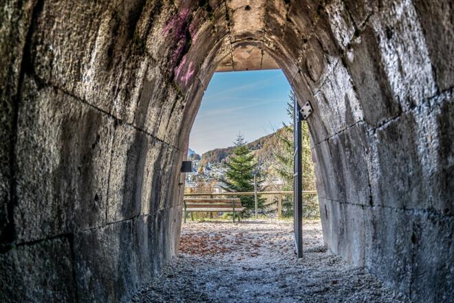 Blick aus dem Stollen "Moserrösche"