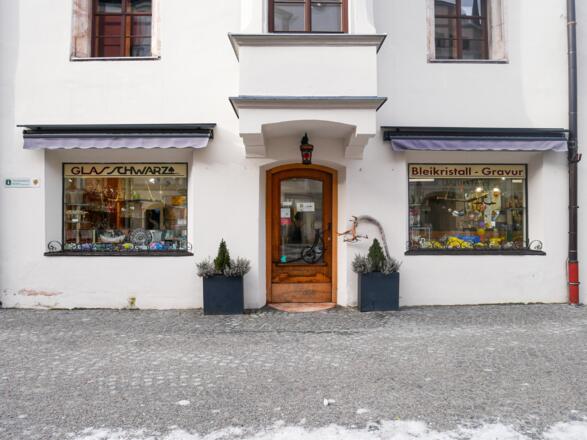 Glas Schwarz Winter