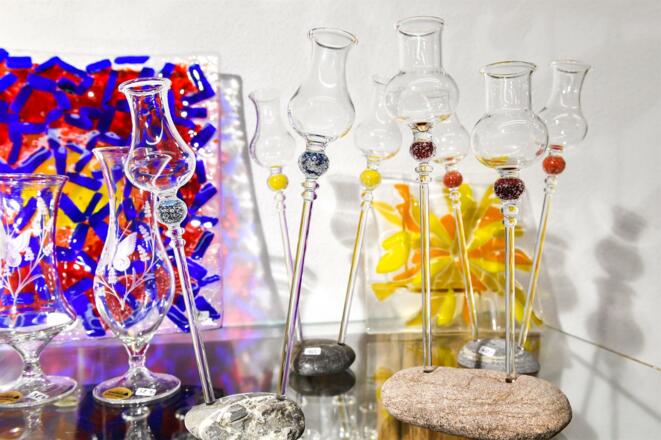 Glaskunst Glas Schwarz