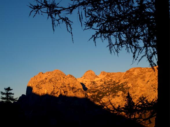 Sonnenaufgang am Stadlhorn vor der Schärtenalm ~1300m