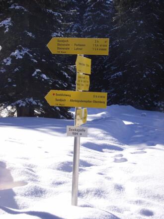 Abzweigung Richtung Sandjoch