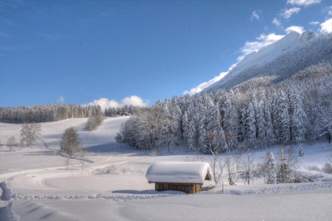 Winterpanorama auf der Inzell Runde
