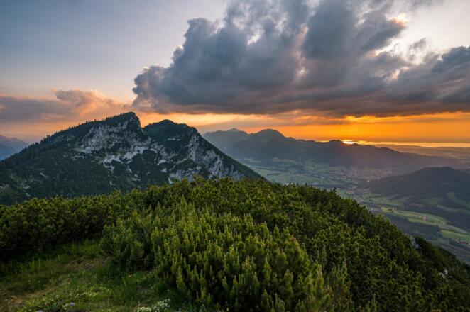 Auf dem Inzeller Kienberg/Streicher mit Blick auf Ruhpolding