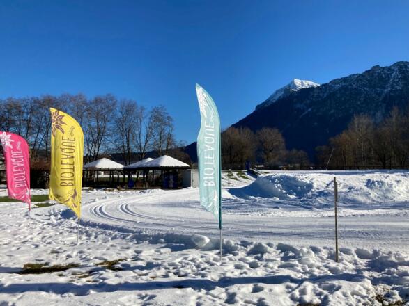 Inzell Bioteaque Loipe  Kurpark Naturbadesee