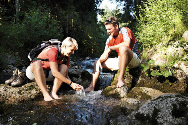 inzell sommer wandern rast wasser