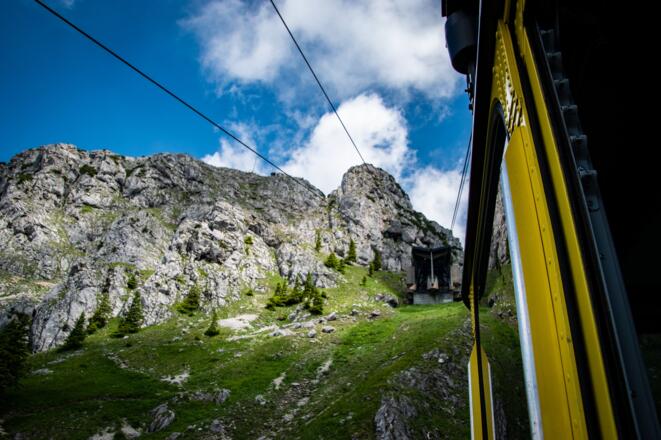 Mit der Gondel zum Wendelstein hoch
