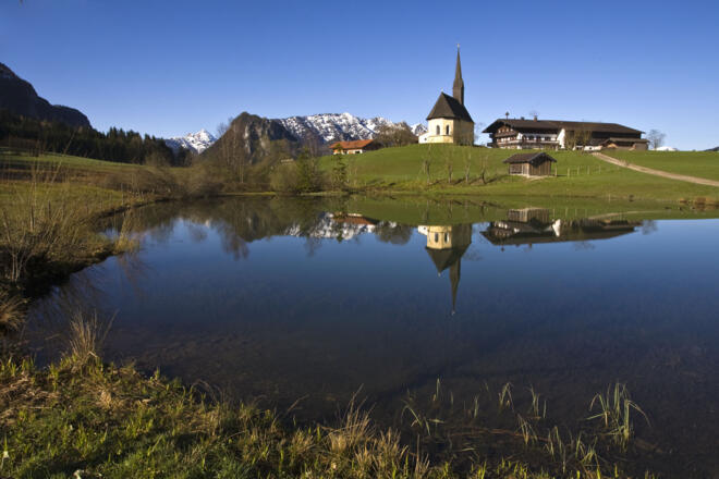 inzell frühling panorama einsiedl