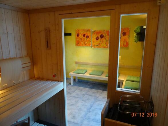 Blick aus der Sauna