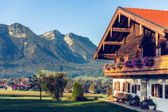 Blick auf den Inzeller Kienberg/Streicher und Rauschberg