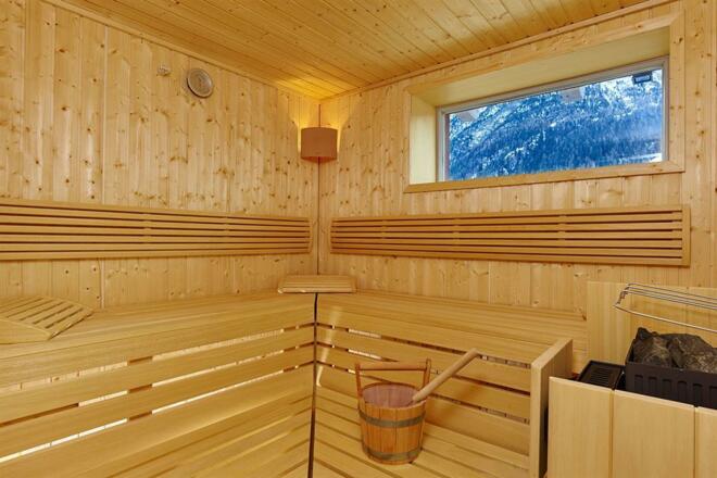 Finnische Sauna mit Panoramafenster