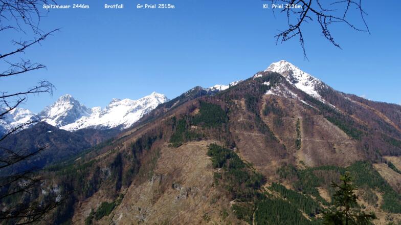 Blick von der Spitzmauer bis zum Kl.Priel