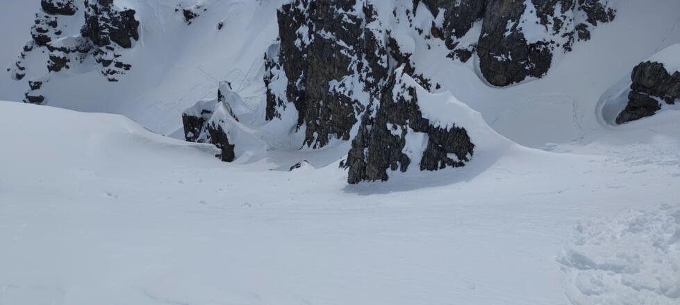 Blick zurück auf den steilen Schlussanstieg