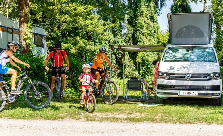 Radfahren an der Donau