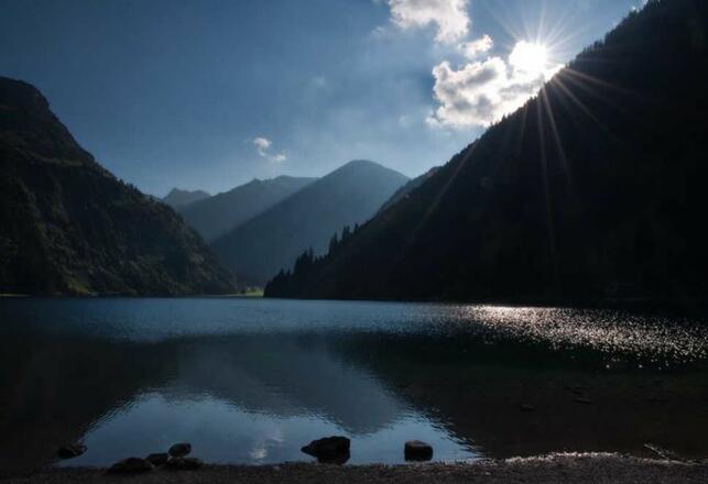 Ein Muss bei einem Tannheimurlaub: Der Vilsalpsee