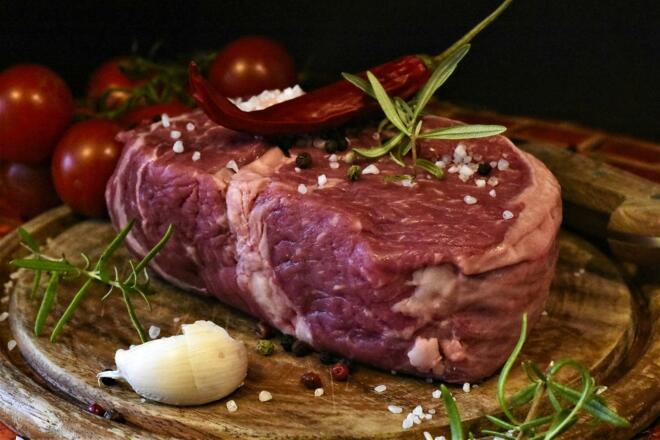 Steak vom Rind